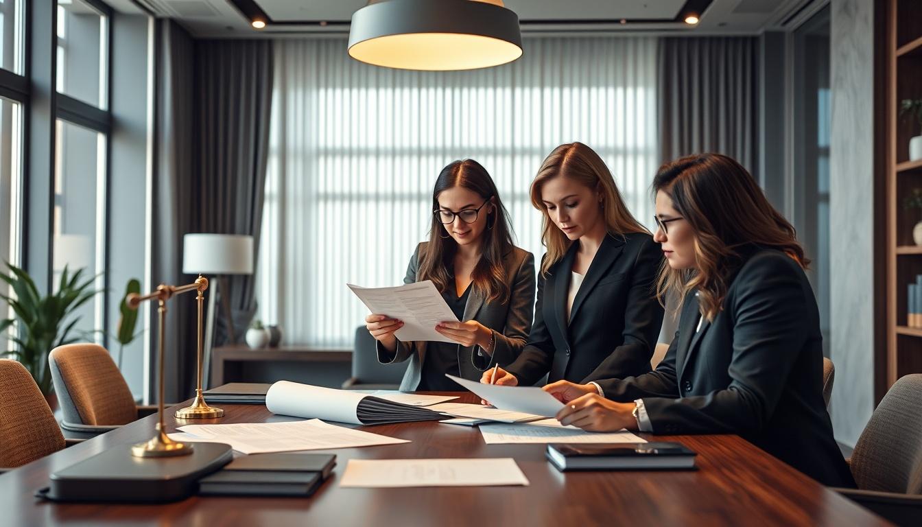 Senior legal team and family support